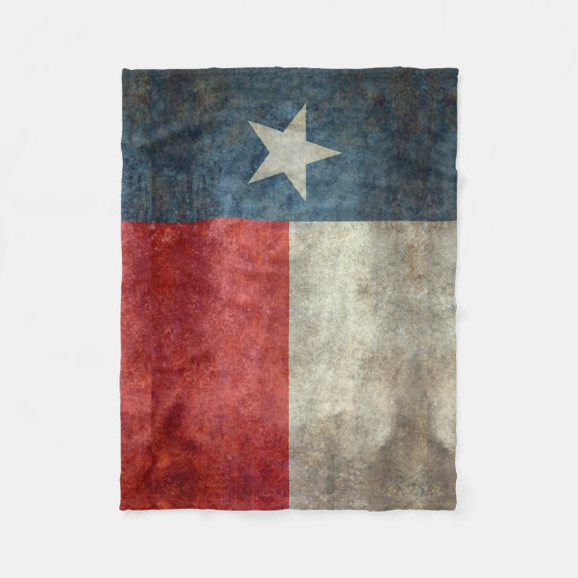 Texas flag vintage retro style Fleece Blanket (Front)