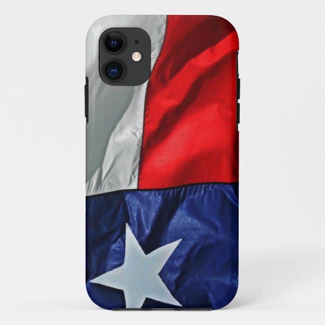 Texas Flag Waving Red White and Blue Case-Mate iPhone Case (Back)