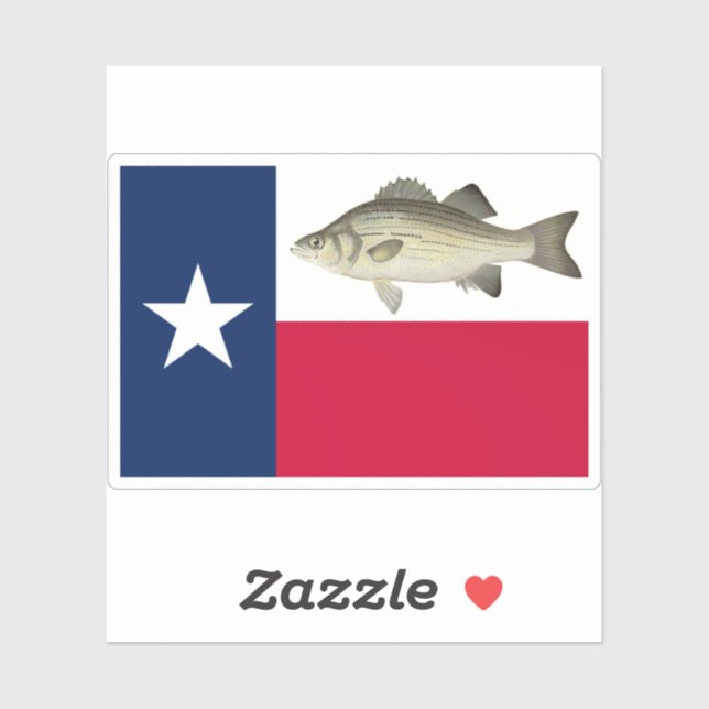Texas Flag White Bass (Sheet)