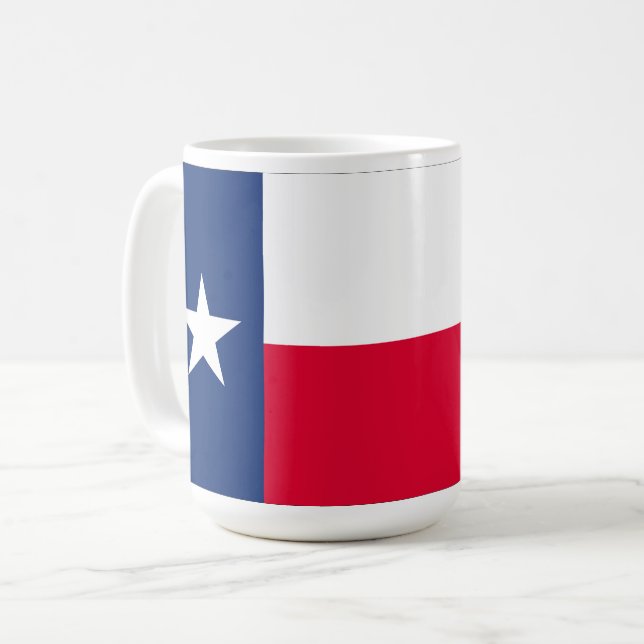 Texas Flag with Bluebonnets, Mug (Front Left)