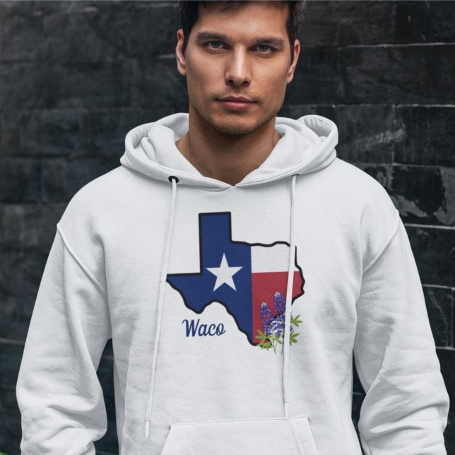 Texas Flag with State Flower Bluebonnet Custom Hoodie (Creator Uploaded)