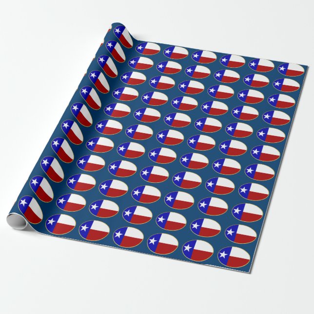 Texas flag wrapping paper (Unrolled)