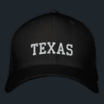 Texas Flexfit Wool Cap Black<br><div class="desc">A Flexfit Wool Cap embroidered with the (customisable) text Texas. .  Select the hat and text colour and style of your choice.</div>