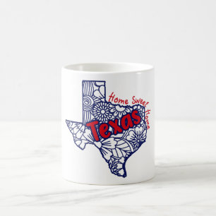 Texas Floral Doodles   Coffee Mug