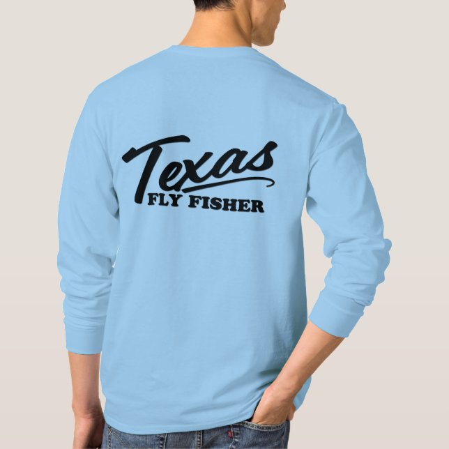 Texas Fly Fisher Casual Long Sleeve Casting Tee (Back)