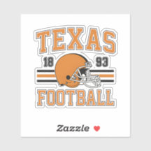 Texas Football Retro Helmet Sticker 