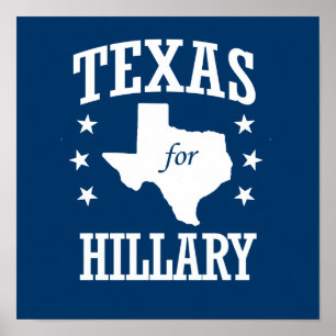 TEXAS FOR HILLARY POSTER