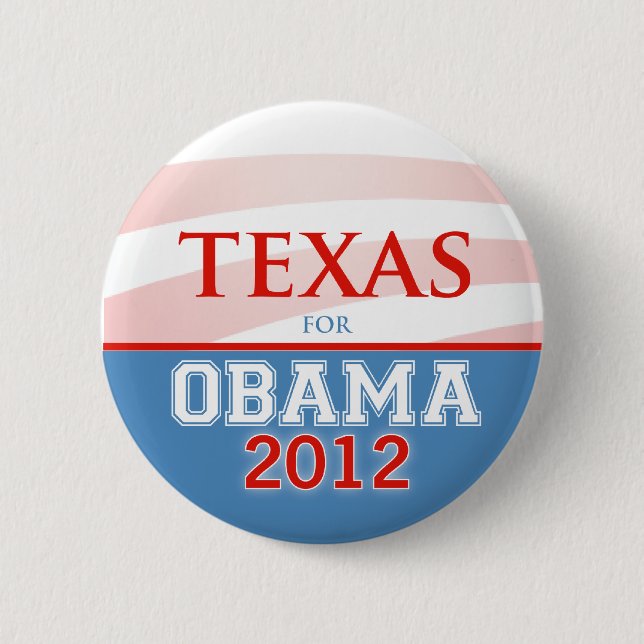 TEXAS for Obama 2012 6 Cm Round Badge (Front)