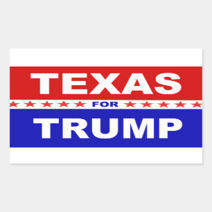Texas For Trump Rectangular Sticker