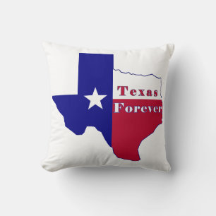 Texas Forever Flag Map Cushion