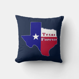 Texas Forever Flag Map Cushion