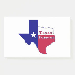 Texas Forever Flag Map Post-it Notes