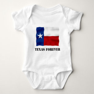 TEXAS FOREVER - Flag Text - Multi_Products Baby Bodysuit