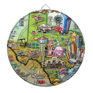 Texas Fun Map Dartboard