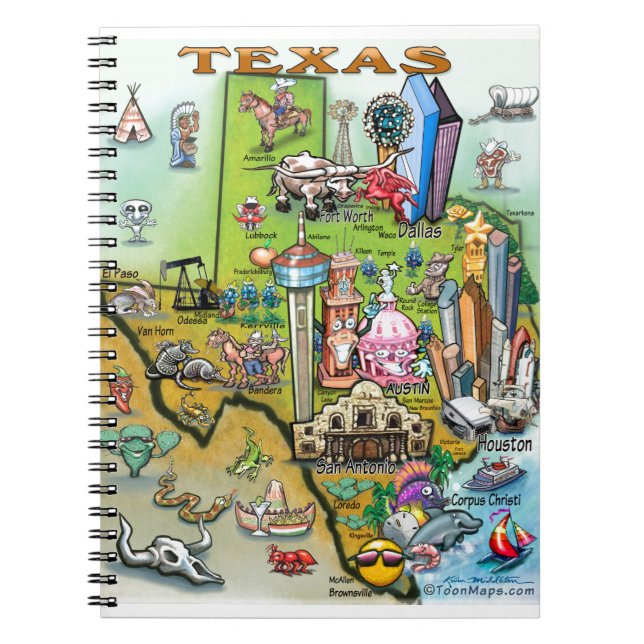 Texas Fun Map Notebook (Front)