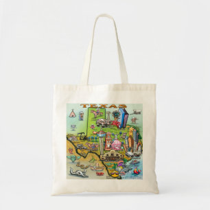 Texas Fun Map Tote Bag