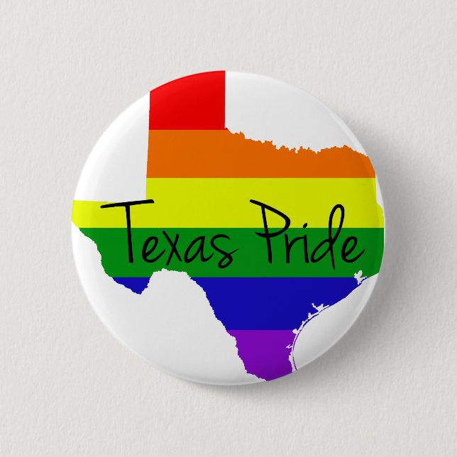 Texas Gay Pride 6 Cm Round Badge (Front)