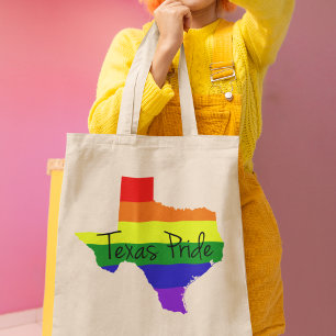 Texas Gay Pride Rainbow Tote Bag