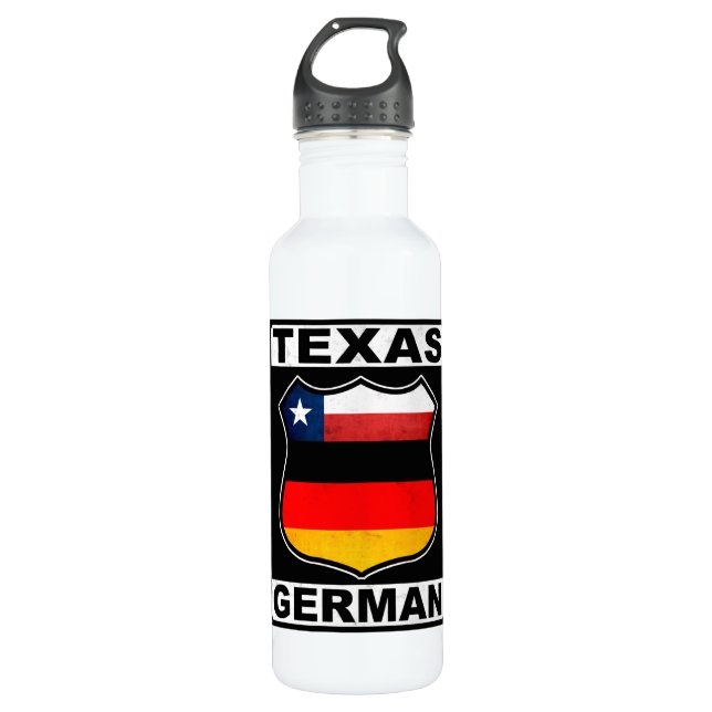 Texas German American 710 Ml Water Bottle (Front)