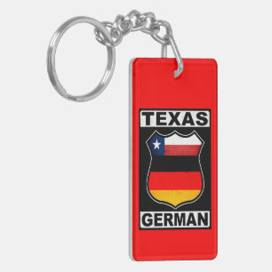 Texas German American Keychain