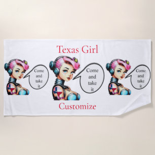 Texas Girl Thunder_Cove Beach Towel
