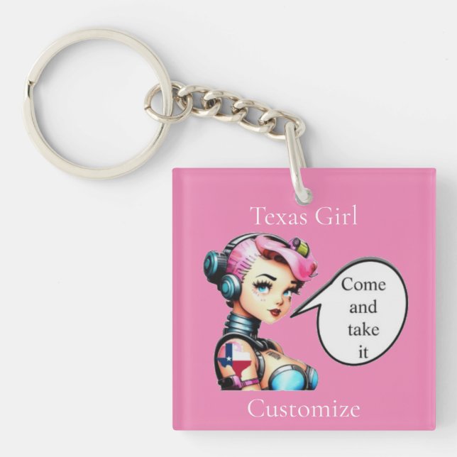 Texas Girl Thunder_Cove  Key Ring (Front)