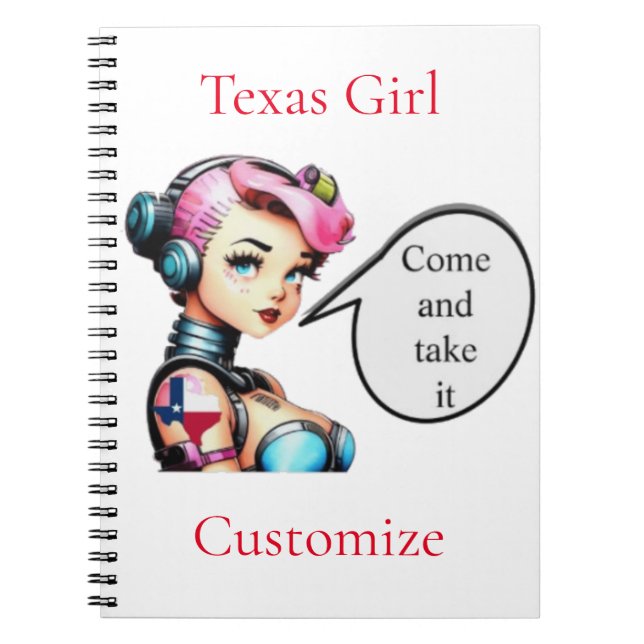 Texas Girl Thunder_Cove  Notebook (Front)