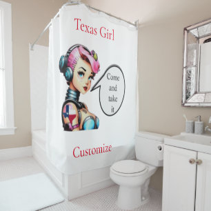 Texas Girl Thunder_Cove Shower Curtain