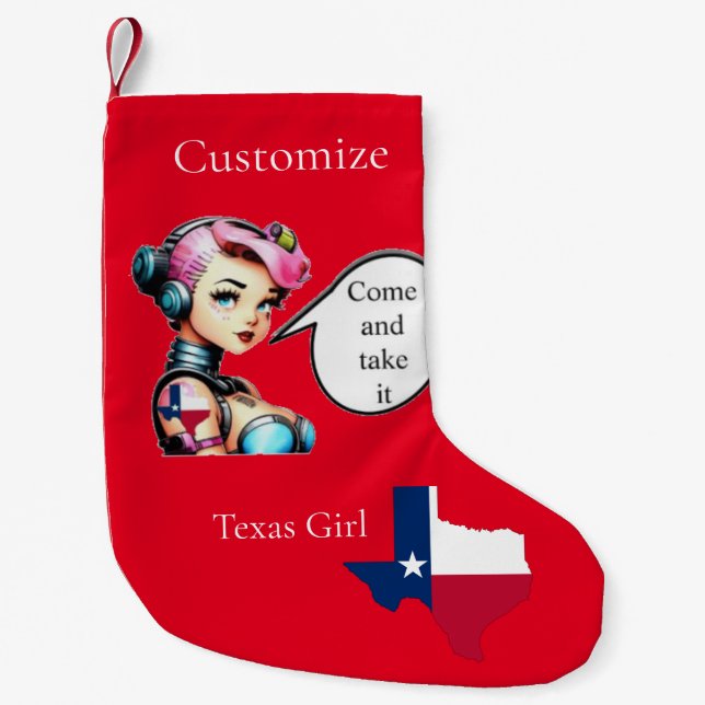 Texas Girl Thunder_Cove  Small Christmas Stocking (Front)