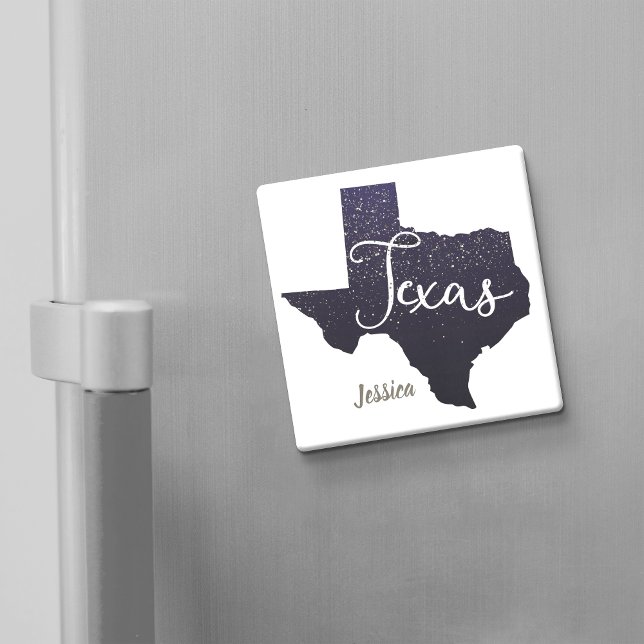 Texas Glitter State Shape Magnet (Creator Uploaded)