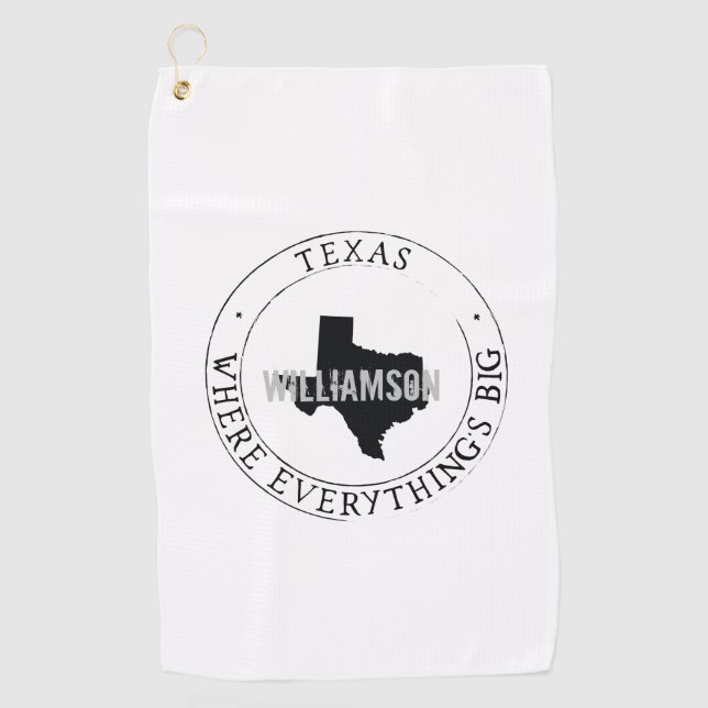 Texas Golf Towel State Personalised (Front)