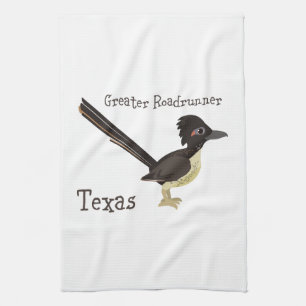 Texas Greater Roadrunner Tea Towel
