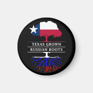 Texas Grown with Russian Roots Magnet