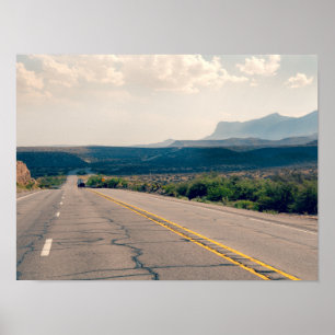 Texas Guadalupe Mountains Highway Poster