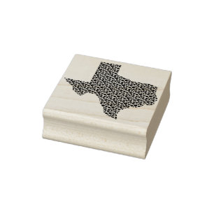 Texas Hearts Rubber Stamp