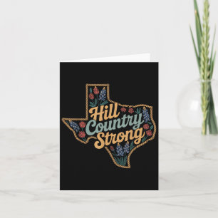 Texas Hill Country 2025 Texas Strong Retro Motivat Card