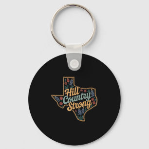 Texas Hill Country 2025 Texas Strong Retro Motivat Key Ring