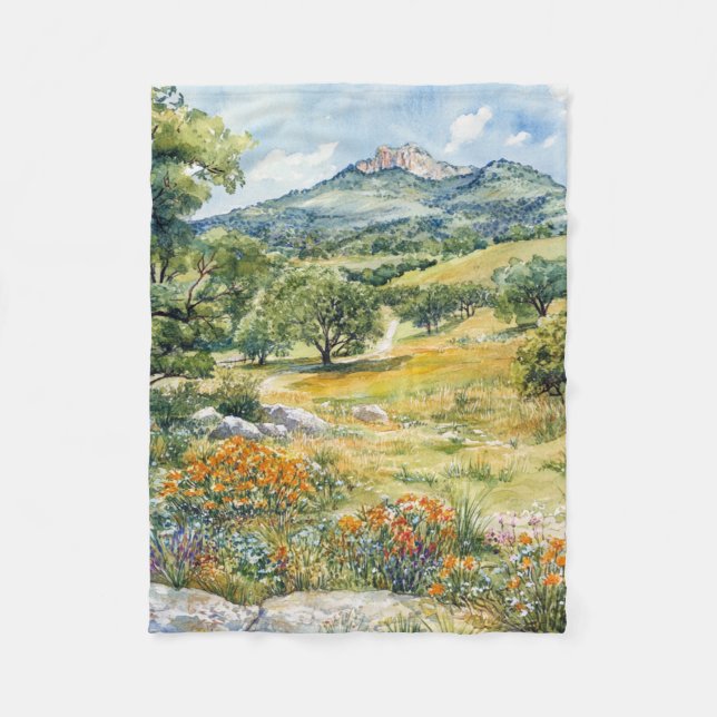 Texas Hill Country Fleece Blanket (Front)