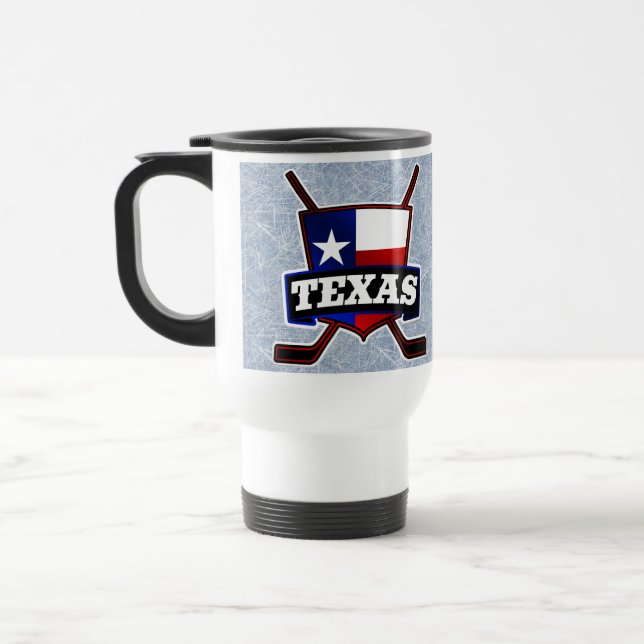 Texas Hockey Flag Logo Travel Cup (Left)