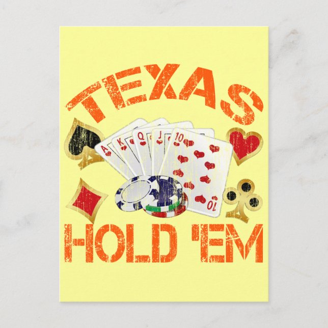 TEXAS HOLD 'EM - DISTRESSED POSTCARD (Front)