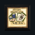 Texas Hold 'Em Hand with King and Ace Gift Box<br><div class="desc">You've been dealt a pretty good hand when an Ace and a King are your hole cards! Enjoy this painting of a Texas Hold 'em hand and poker chips. Go all in and purchase this piece today!</div>