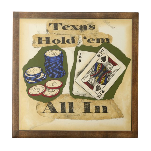 Texas Hold 'Em Hand with King and Ace Tile (Front)