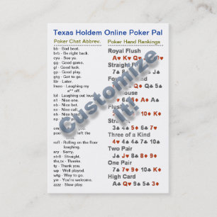 Texas Holdem Online Poker Pal Wallet Card