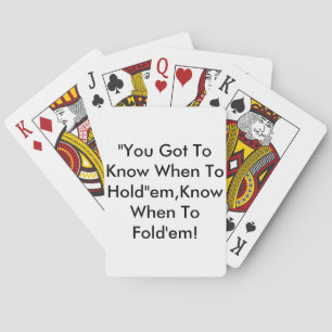 Texas Hold'em Playing Cards