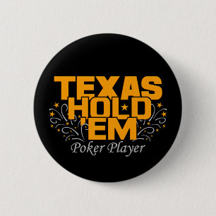 Texas Hold'Em Poker 6 Cm Round Badge
