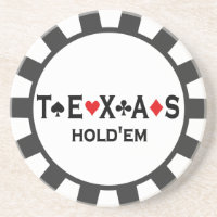 Texas Holdem Poker Chip coasters