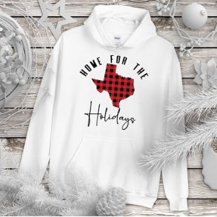 Texas Holiday Buffalo Plaid Home State Hoodie