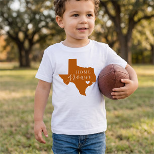 Texas Home Grown Burnt Orange and White Baby T-Shirt
