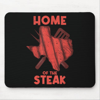 Texas - Home Of The Steak Barbecue Meat Grill Funn Mouse Pad