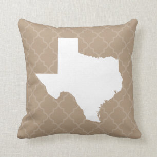 Texas Home State Quatrefoil Throw Pillow